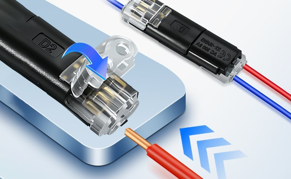 🔌Wire Nut Killer: Sure-Lock Double-Wire Push-In Connector⚡